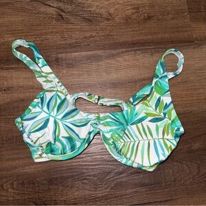 NWOT Target Shade & Shore Tropical Palm Bikini Top